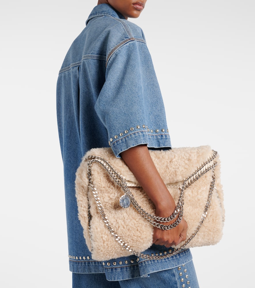 Stella McCartney Falabella Large faux shearling tote bag