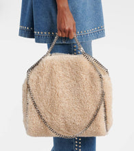 Stella McCartney Falabella Large faux shearling tote bag