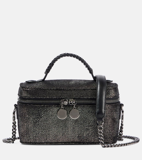 Stella McCartney Falabella Mini metallic faux leather tote bag. Shop Stella McCartney Top-Handle Bags for women now.