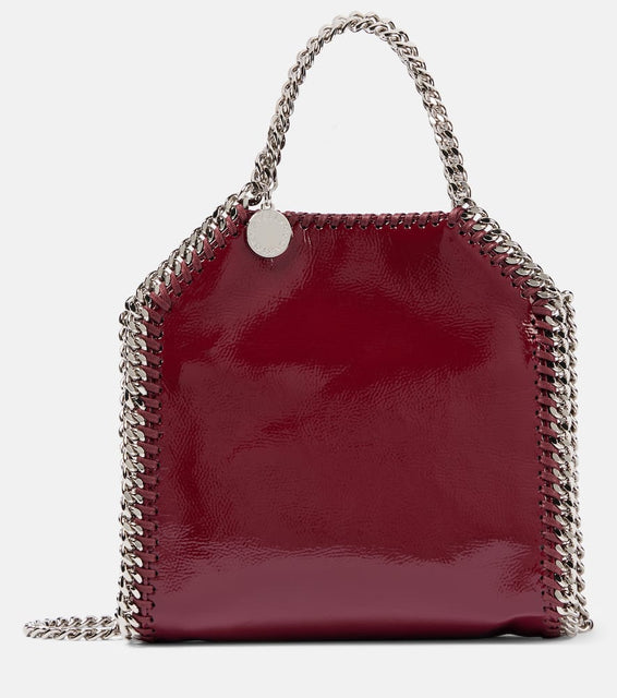 Stella McCartney Falabella Small faux patent leather tote bag. Shop Stella McCartney Top-Handle Bags for women now.