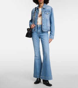 Stella McCartney Falabella chain-detail denim jacket