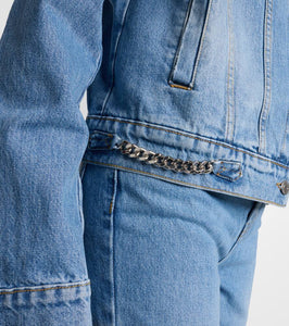 Stella McCartney Falabella chain-detail denim jacket
