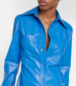 Stella McCartney Faux leather shirt dress