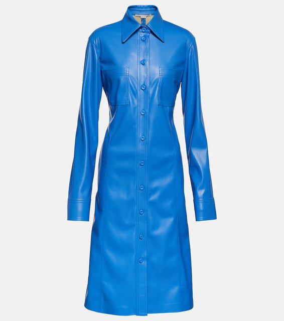Stella McCartney Faux leather shirt dress