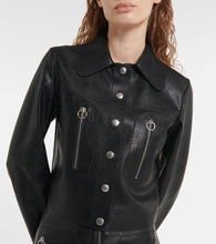 Stella McCartney Faux leather shirt jacket