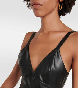 Stella McCartney Faux leather slip dress