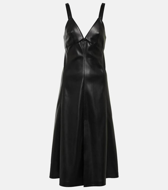 Stella McCartney Faux leather slip dress
