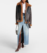 Stella McCartney Faux shearling-trimmed biker jacket