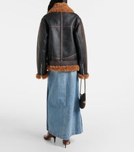 Stella McCartney Faux shearling-trimmed biker jacket