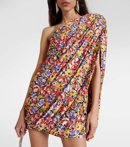 Stella McCartney Floral one-shoulder minidress
