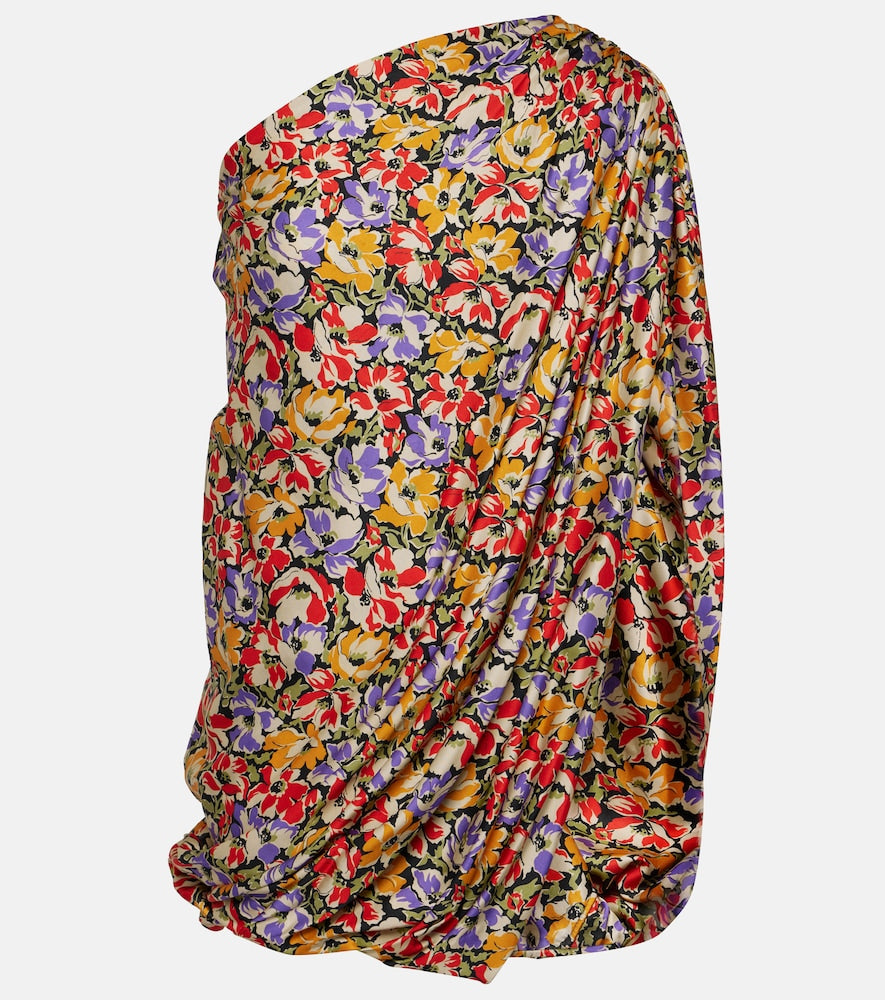 Stella McCartney Floral one-shoulder minidress. Stella McCartney 花卉单肩迷你连衣裙