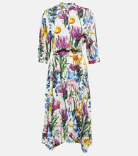Stella McCartney Floral satin midi dress. Stella McCartney 花卉缎面中长连衣裙