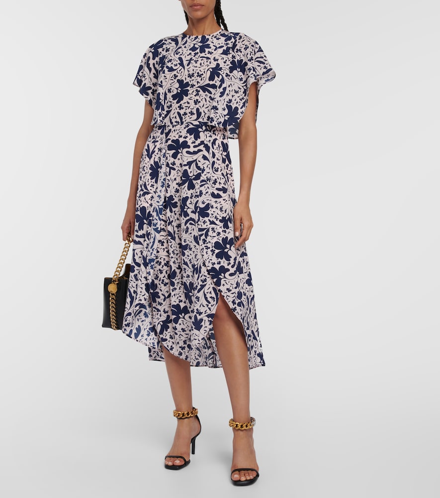 Stella McCartney Floral silk midi dress
