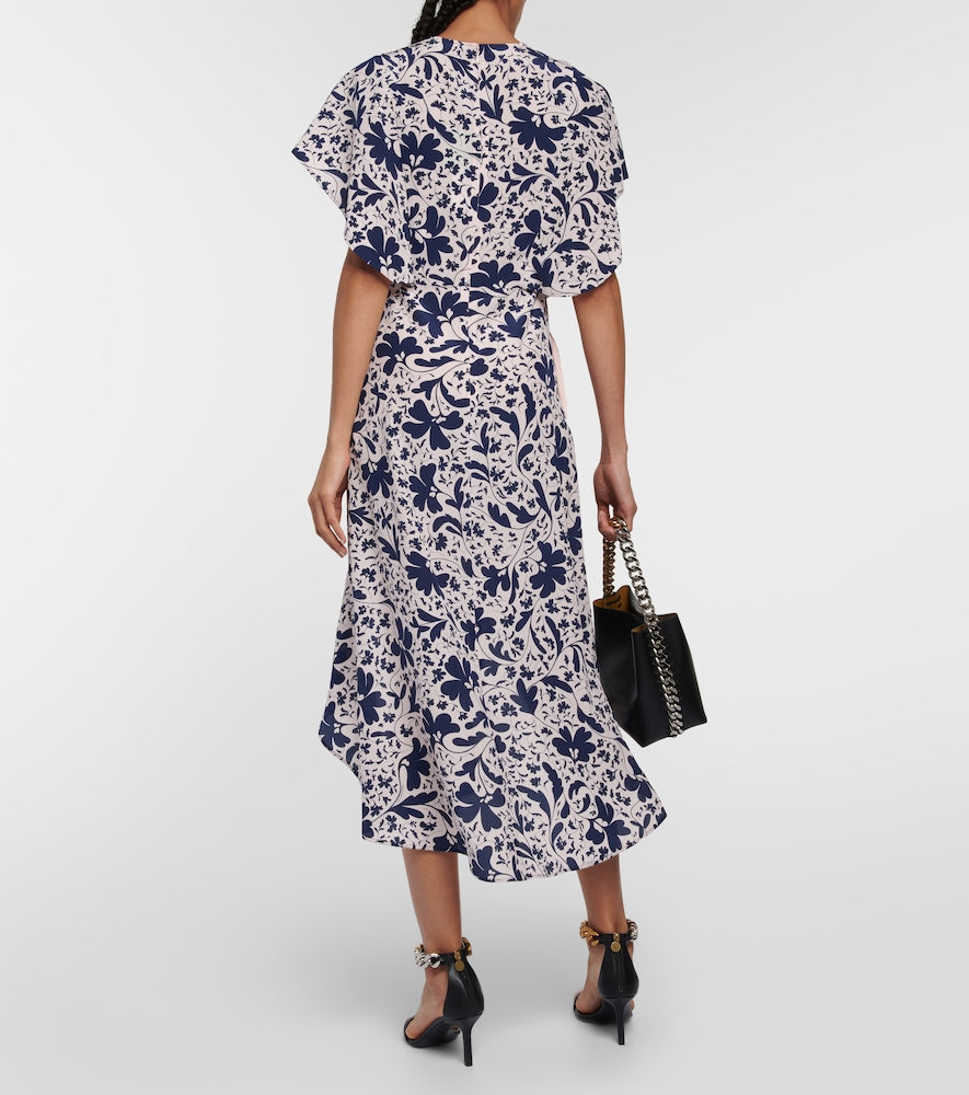 Stella McCartney Floral silk midi dress