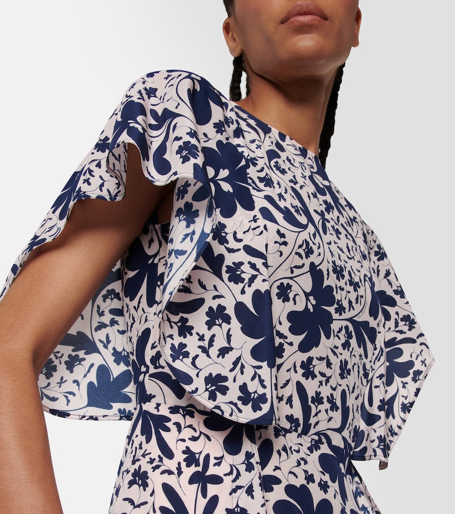 Stella McCartney Floral silk midi dress