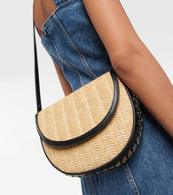 Stella McCartney Frayme Medium raffia shoulder bag