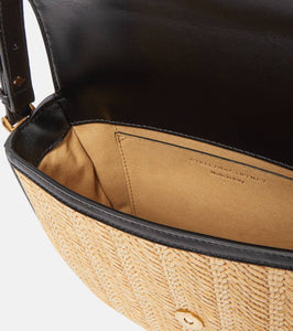 Stella McCartney Frayme Medium raffia shoulder bag