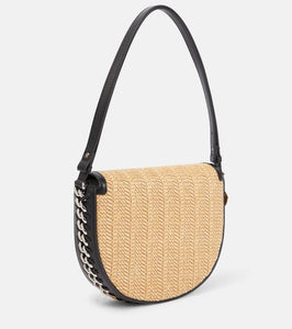 Stella McCartney Frayme Medium raffia shoulder bag
