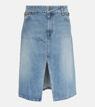 Stella McCartney Front-slit denim midi skirt - Stella McCartney 前开衩牛仔中长裙