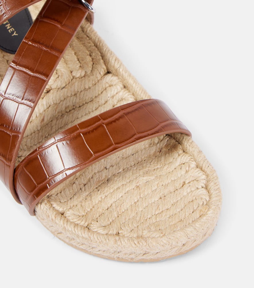 Stella McCartney Gaia S-Wave leather espadrille sandals