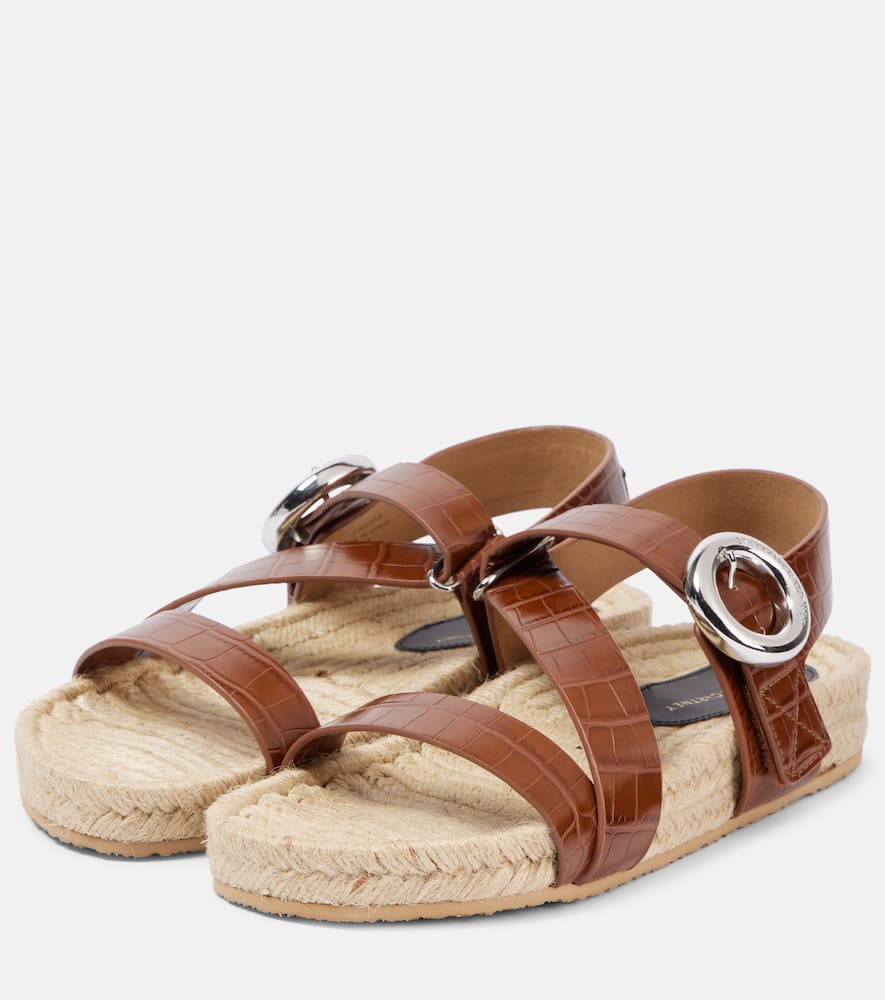 Stella McCartney Gaia S-Wave leather espadrille sandals