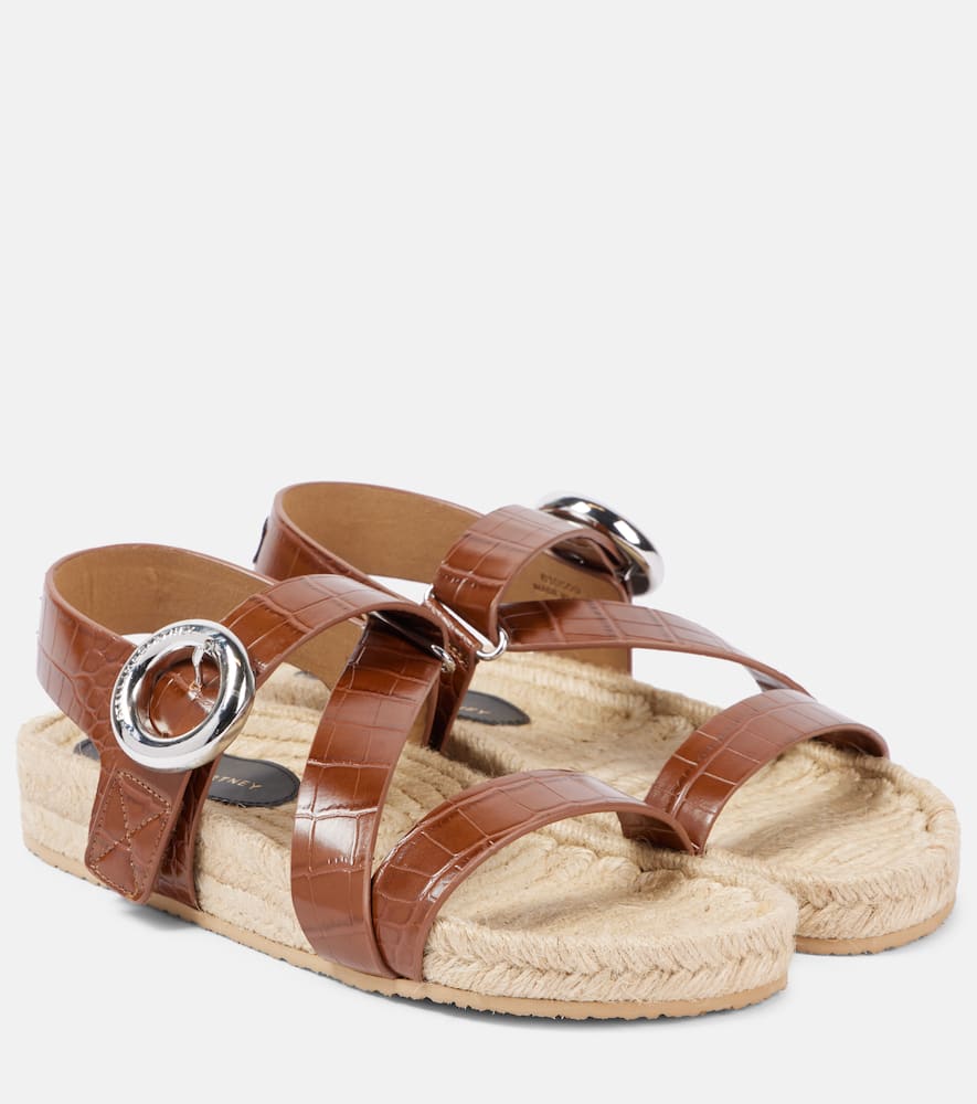 Stella McCartney Gaia S-Wave leather espadrille sandals