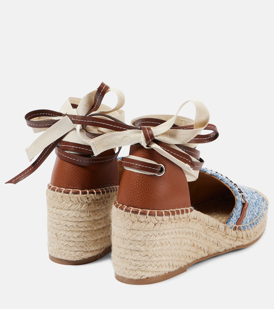 Stella McCartney Gaia denim boucle espadrilles