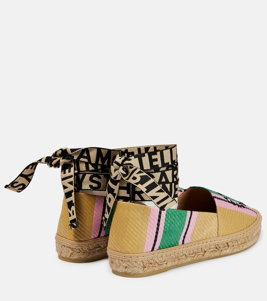 Stella McCartney Gaia logo striped espadrilles