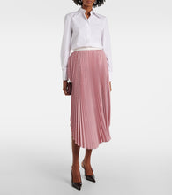 Stella McCartney Leather-trimmed pliss√É¬© maxi skirt