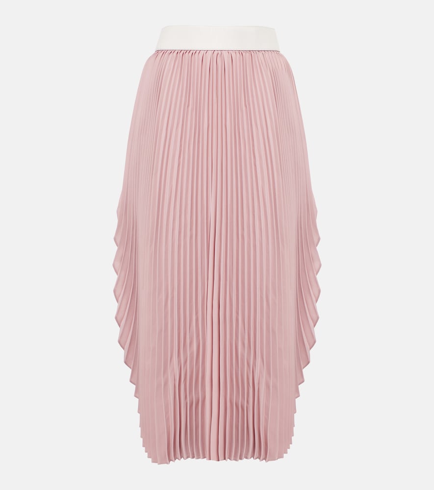 Stella McCartney Leather-trimmed pliss√É¬© maxi skirt - Stella McCartney 皮革饰边褶皱长裙
