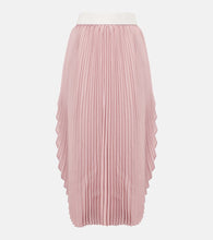 Stella McCartney Leather-trimmed pliss√É¬© maxi skirt - Stella McCartney 皮革饰边褶皱长裙