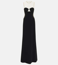 Stella McCartney Mesh-paneled crêpe gown