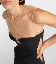 Stella McCartney Mesh-paneled crêpe minidress