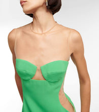 Stella McCartney Mesh-paneled crêpe minidress