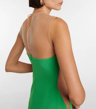 Stella McCartney Mesh-paneled crêpe minidress
