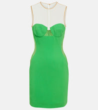 Stella McCartney Mesh-paneled crêpe minidress