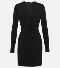 Stella McCartney Mesh-paneled crêpe minidress
