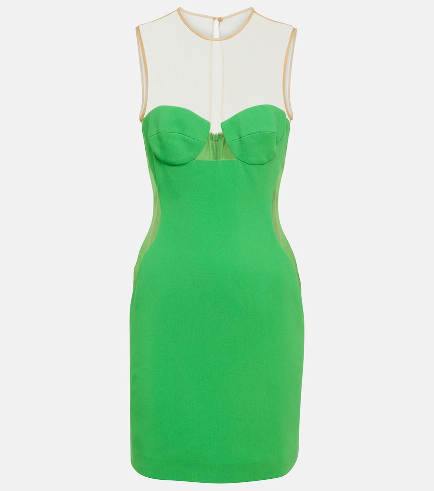 Stella McCartney Mesh-paneled  minidress. Stella McCartney 网纱拼接迷你连衣裙