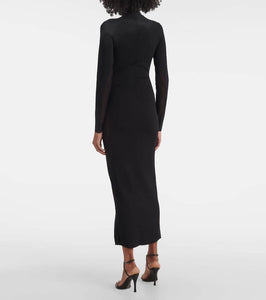 Stella McCartney Miracle mesh-paneled knitted maxi dress
