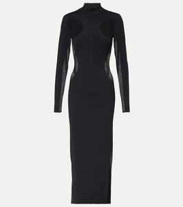 Stella McCartney Miracle mesh-paneled knitted maxi dress
