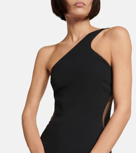 Stella McCartney One-shoulder cady maxi dress