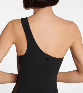 Stella McCartney One-shoulder cady maxi dress