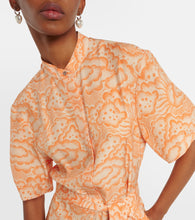 Stella McCartney Printed asymmetric silk midi dress