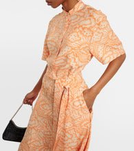 Stella McCartney Printed asymmetric silk midi dress