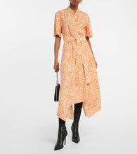 Stella McCartney Printed asymmetric silk midi dress
