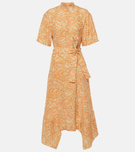 Stella McCartney Printed asymmetric silk midi dress. Stella McCartney 印花不对称真丝中长连衣裙