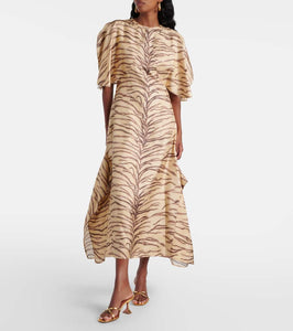 Stella McCartney Printed silk midi dress