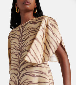 Stella McCartney Printed silk midi dress