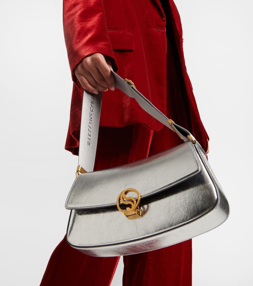 Stella McCartney S-Wave metallic shoulder bag