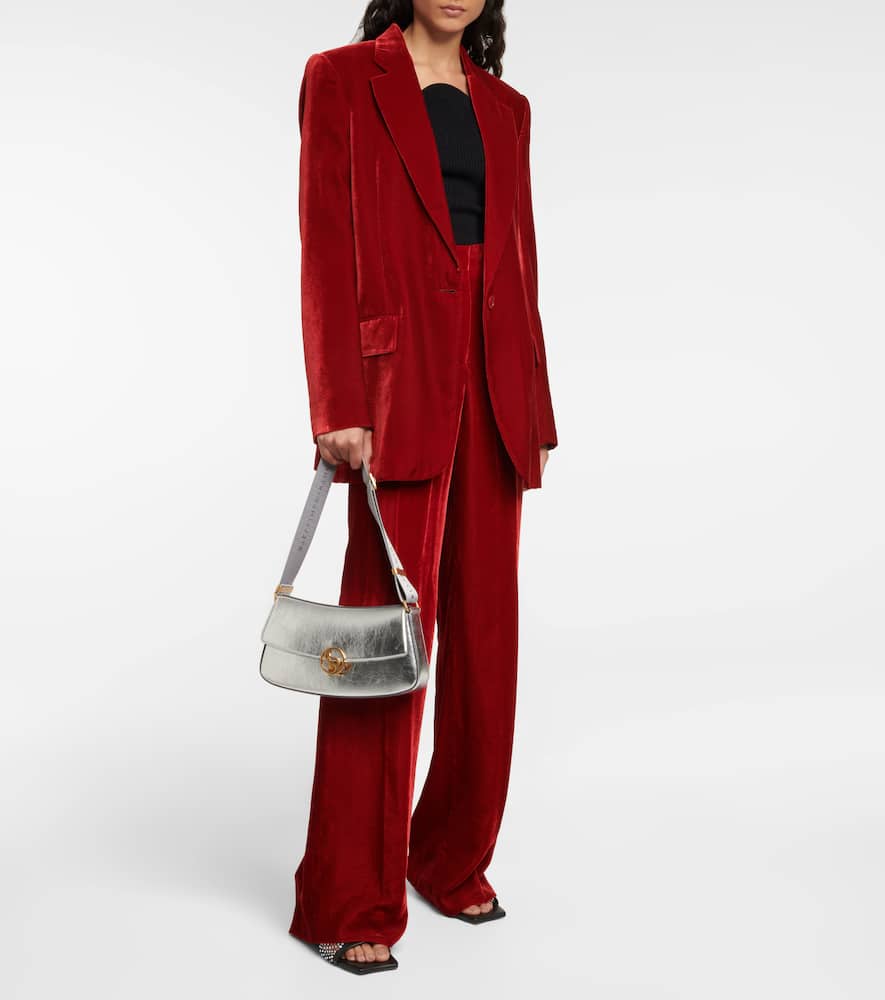 Stella McCartney S-Wave metallic shoulder bag